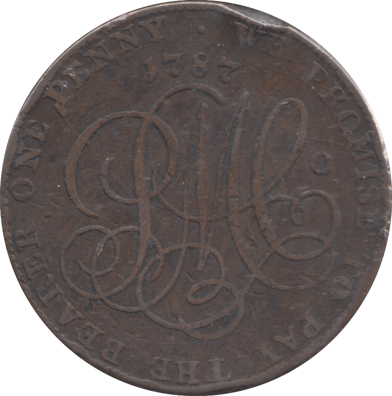 1787 ANGLSEY DRUID PENNY TOKEN - PENNY TOKEN - Cambridgeshire Coins