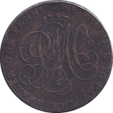 1787 DRUID PENNY TOKEN - PENNY TOKEN - Cambridgeshire Coins