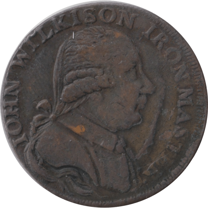 1787 HALFPENNY TOKEN WILKINSON IRONWORKS SHROPSHIRE - HALFPENNY TOKENS - Cambridgeshire Coins