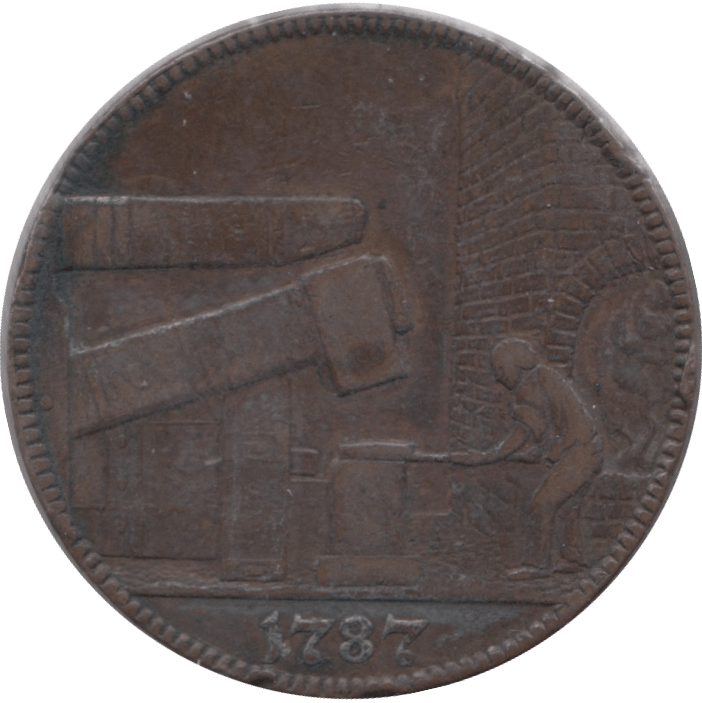 1787 HALFPENNY TOKEN WILKINSON IRONWORKS SHROPSHIRE - HALFPENNY TOKENS - Cambridgeshire Coins
