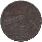 1787 HALFPENNY TOKEN WILKINSON IRONWORKS SHROPSHIRE - HALFPENNY TOKENS - Cambridgeshire Coins