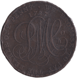 1787 PENNY TOKEN DRUID - PENNY TOKEN - Cambridgeshire Coins