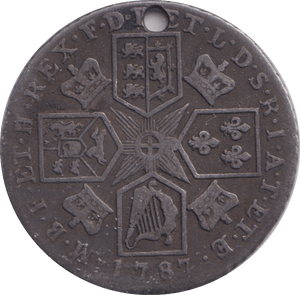 1787 SHILLING ( GF ) HOLED - SHILLING - Cambridgeshire Coins