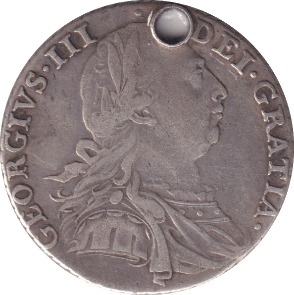 1787 SHILLING (GVF) HOLED - SHILLING - Cambridgeshire Coins