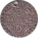 1787 SHILLING (GVF) HOLED - SHILLING - Cambridgeshire Coins