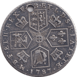 1787 SHILLING ( VF ) HOLED - SHILLING - Cambridgeshire Coins