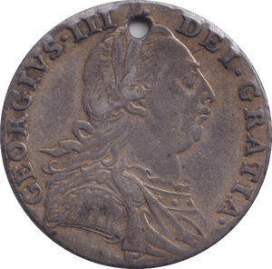 1787 SHILLING ( VF ) HOLED - SHILLING - Cambridgeshire Coins