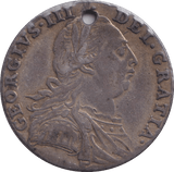 1787 SHILLING ( VF ) HOLED - SHILLING - Cambridgeshire Coins
