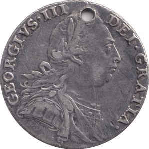 1787 SHILLING ( VF ) HOLED - SHILLING - Cambridgeshire Coins