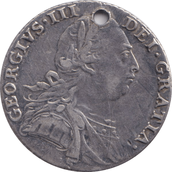 1787 SHILLING ( VF ) HOLED - SHILLING - Cambridgeshire Coins