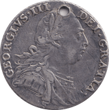 1787 SHILLING ( VF ) HOLED - SHILLING - Cambridgeshire Coins
