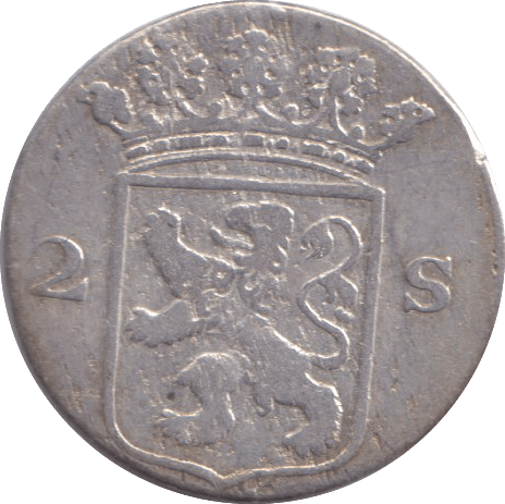 1787 SILVER 2 STUIVER HOLLAND - SILVER WORLD COINS - Cambridgeshire Coins