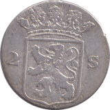1787 SILVER 2 STUIVER HOLLAND - SILVER WORLD COINS - Cambridgeshire Coins