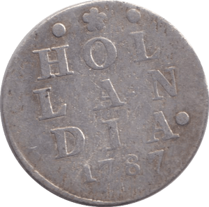 1787 SILVER 2 STUIVER HOLLAND - SILVER WORLD COINS - Cambridgeshire Coins