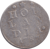 1787 SILVER 2 STUIVER HOLLAND - SILVER WORLD COINS - Cambridgeshire Coins