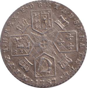 1787 SIXPENCE ( EF ) - SIXPENCE - Cambridgeshire Coins