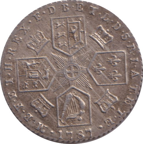 1787 SIXPENCE ( EF ) - SIXPENCE - Cambridgeshire Coins
