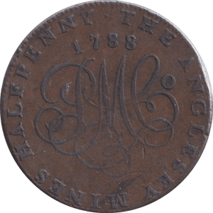 1788 DRUID HALFPENNY TOKEN - HALFPENNY TOKEN - Cambridgeshire Coins