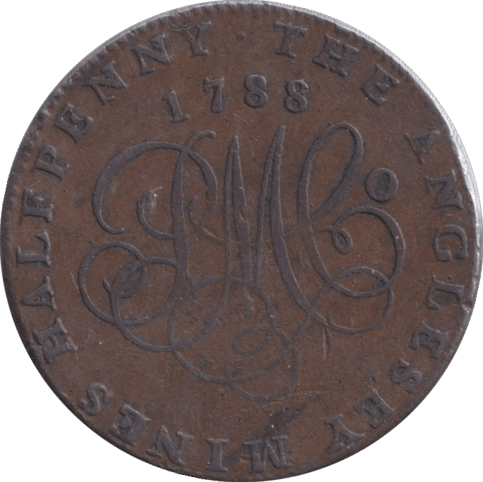 1788 DRUID HALFPENNY TOKEN - HALFPENNY TOKEN - Cambridgeshire Coins