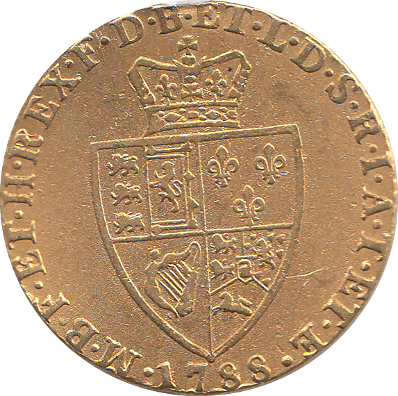 1788 GOLD ONE GUINEA ( GVF ) EX MOUNT - GUINEAS - Cambridgeshire Coins