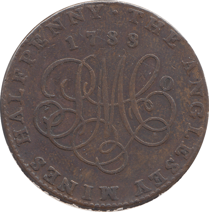 1788 HALF PENNY TOKEN DRUID - WORLD COINS - Cambridgeshire Coins