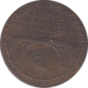 1789 COALBROOK HALFPENNY TOKEN - HALFPENNY TOKEN - Cambridgeshire Coins