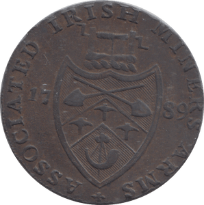 1789 CRONEBANE IRISH HALFPENNY TOKEN - HALFPENNY TOKEN - Cambridgeshire Coins