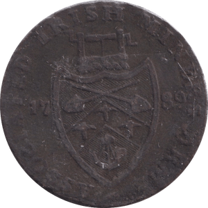 1789 HALFPENNY IRISH MINERS TOKEN CRONEBANE - HALFPENNY TOKEN - Cambridgeshire Coins