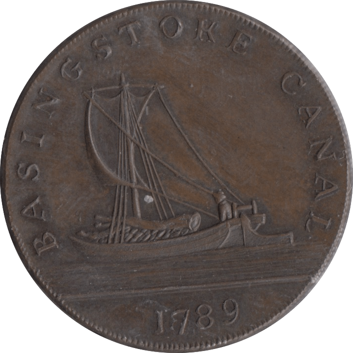 1789 HALFPENNY TOKEN BASINGSTOKE CANAL - OTHER TOKENS - Cambridgeshire Coins