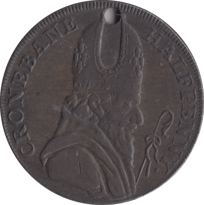 1789 IRELAND MINERS ARMS HALFPENNY TOKEN - HALFPENNY TOKENS - Cambridgeshire Coins