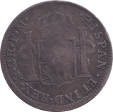 1789 SILVER 2 REALE MEXICO COUNTERSTAMP - SILVER WORLD COINS - Cambridgeshire Coins
