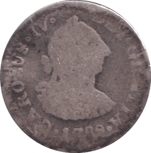 1789 SILVER TWO REALES MEXICO - SILVER WORLD COINS - Cambridgeshire Coins