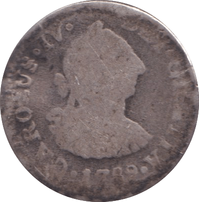 1789 SILVER TWO REALES MEXICO - SILVER WORLD COINS - Cambridgeshire Coins