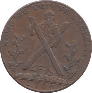 1790 EDINBURGH HALFPENNY TOKEN - HALFPENNY TOKEN - Cambridgeshire Coins