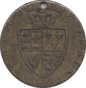 1790 GAMING TOKEN HOLED - GAMING TOKEN - Cambridgeshire Coins
