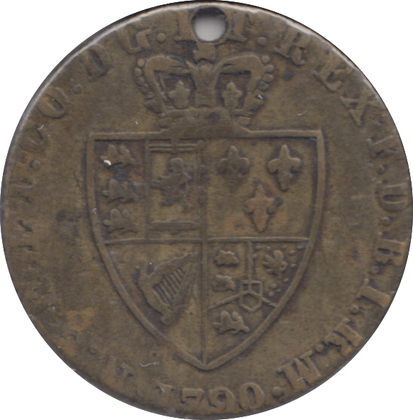 1790 GAMING TOKEN HOLED - GAMING TOKEN - Cambridgeshire Coins