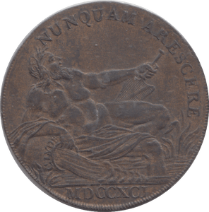 1790 GLASGOW SEA GOD HALFPENNY TOKEN - HALFPENNY TOKEN - Cambridgeshire Coins