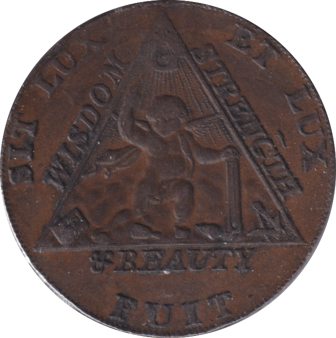 1790 HALFPENNY MAIDSTONE PRINCE OF WALES TOKEN - HALFPENNY TOKENS - Cambridgeshire Coins