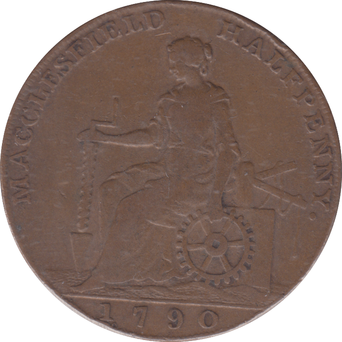1790 HALFPENNY TOKEN MACCLESFIELD - HALFPENNY TOKEN - Cambridgeshire Coins