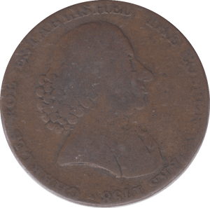 1790 HALFPENNY TOKEN - HALFPENNY TOKEN - Cambridgeshire Coins