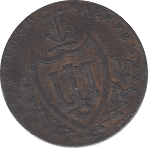 1791 EDINBURGH HALFPENNY TOKEN - Halfpenny - Cambridgeshire Coins