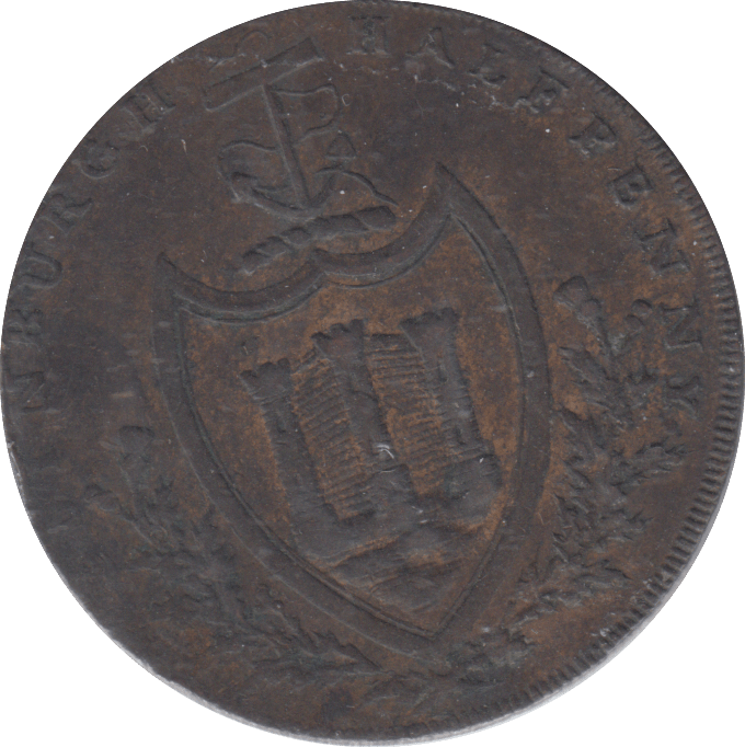 1791 EDINBURGH HALFPENNY TOKEN - Halfpenny - Cambridgeshire Coins