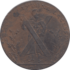 1791 EDINBURGH HALFPENNY TOKEN - PENNY TOKEN - Cambridgeshire Coins