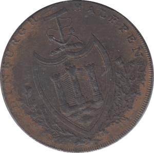 1791 EDINBURGH HALFPENNY TOKEN - PENNY TOKEN - Cambridgeshire Coins