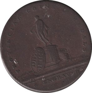 1791 FARTHING TOKEN BIRMINGHAM DIE SINKER COIN MAKER - FARTHING TOKEN - Cambridgeshire Coins