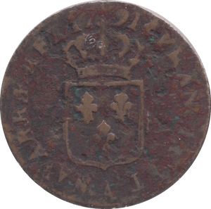 1791 FRANCE ONE SOL - WORLD COINS - Cambridgeshire Coins