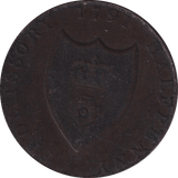 1791 HALF PENNY TOKEN SOUTHAMPTON - HALFPENNY TOKEN - Cambridgeshire Coins