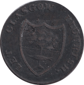 1791 HALFPENNY TOKEN GLASGOW - HALFPENNY TOKEN - Cambridgeshire Coins