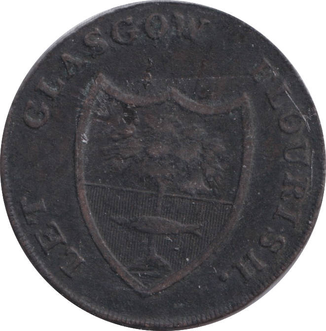 1791 HALFPENNY TOKEN GLASGOW - HALFPENNY TOKEN - Cambridgeshire Coins