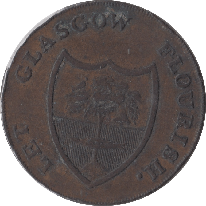 1791 HALFPENNY TOKEN GLASGOW - HALFPENNY TOKENS - Cambridgeshire Coins